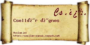 Csellár Ágnes névjegykártya